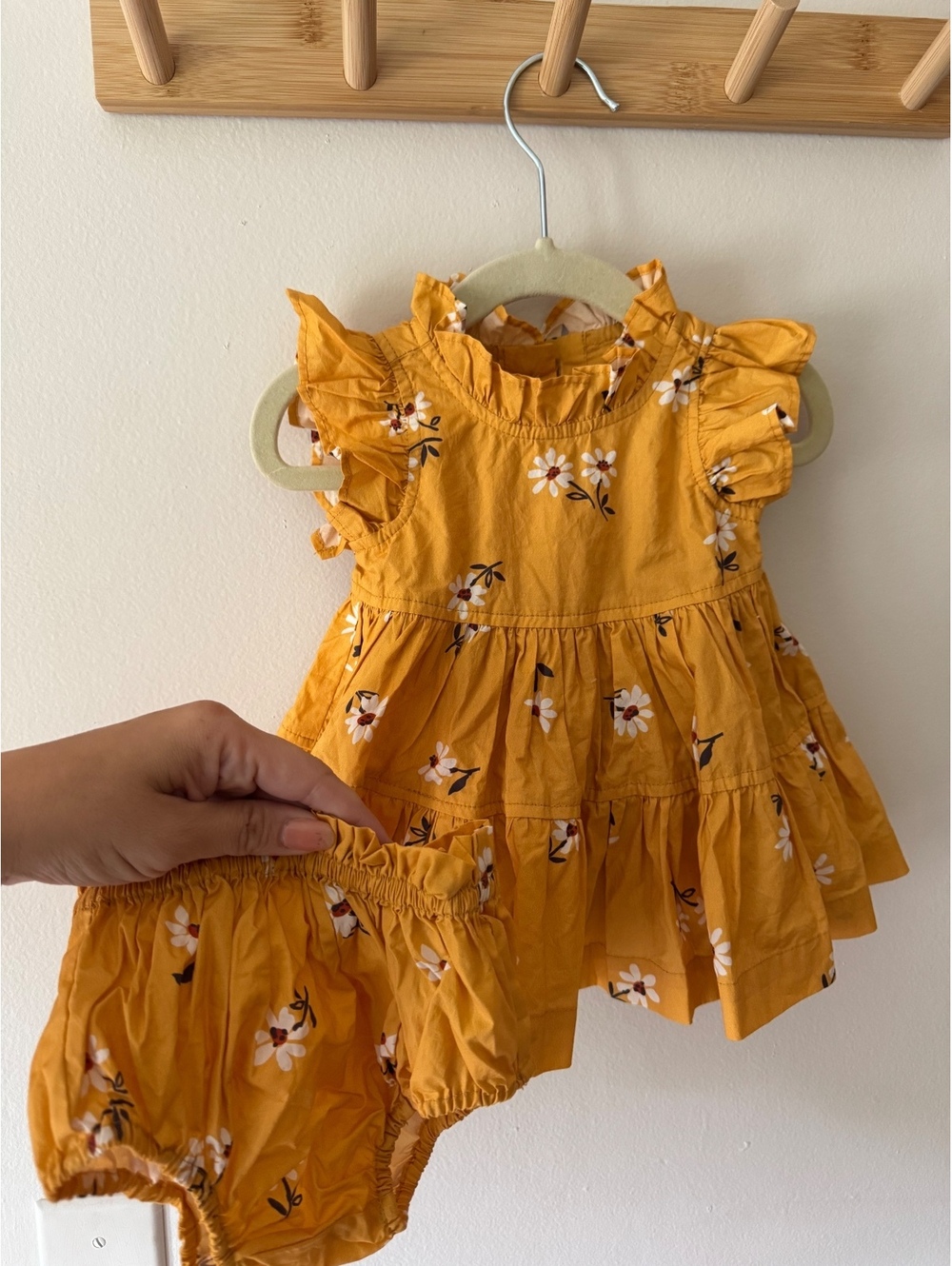 Quince yellow daisy dress and bloomers